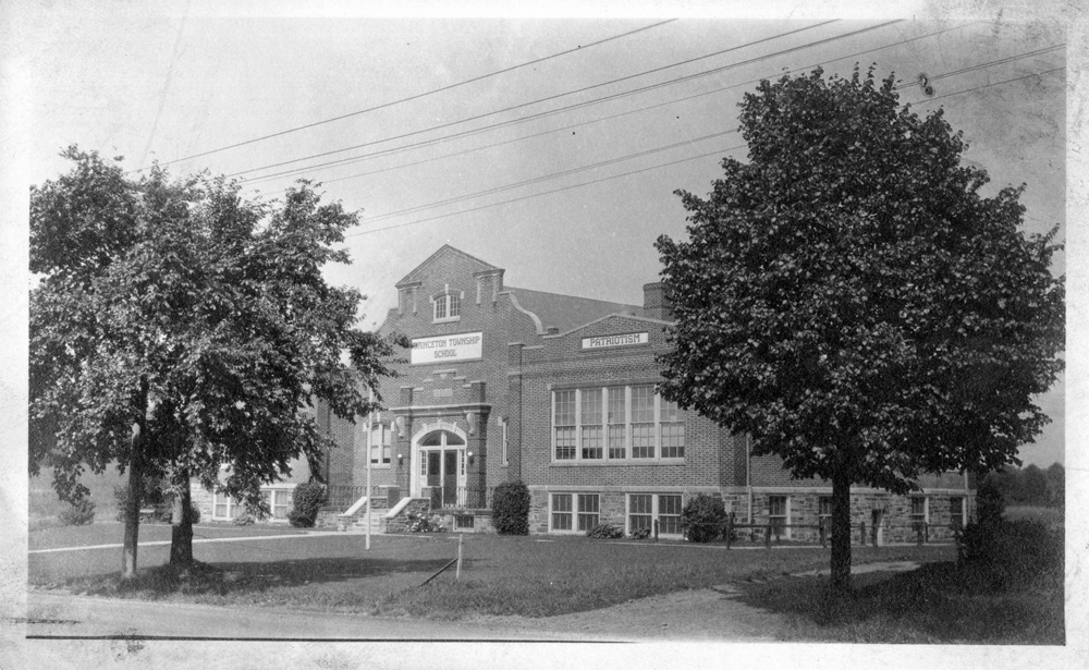 Original facade of the Princeton Township School. PPS Archives.