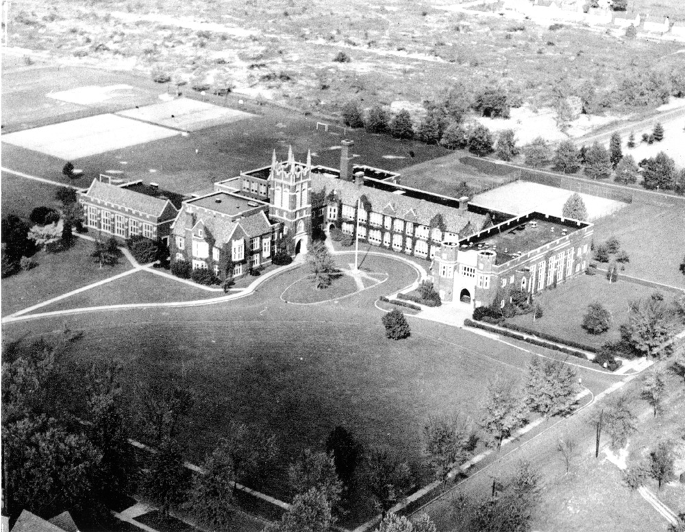 Princeton High School, circa 1946. PPS Archives.