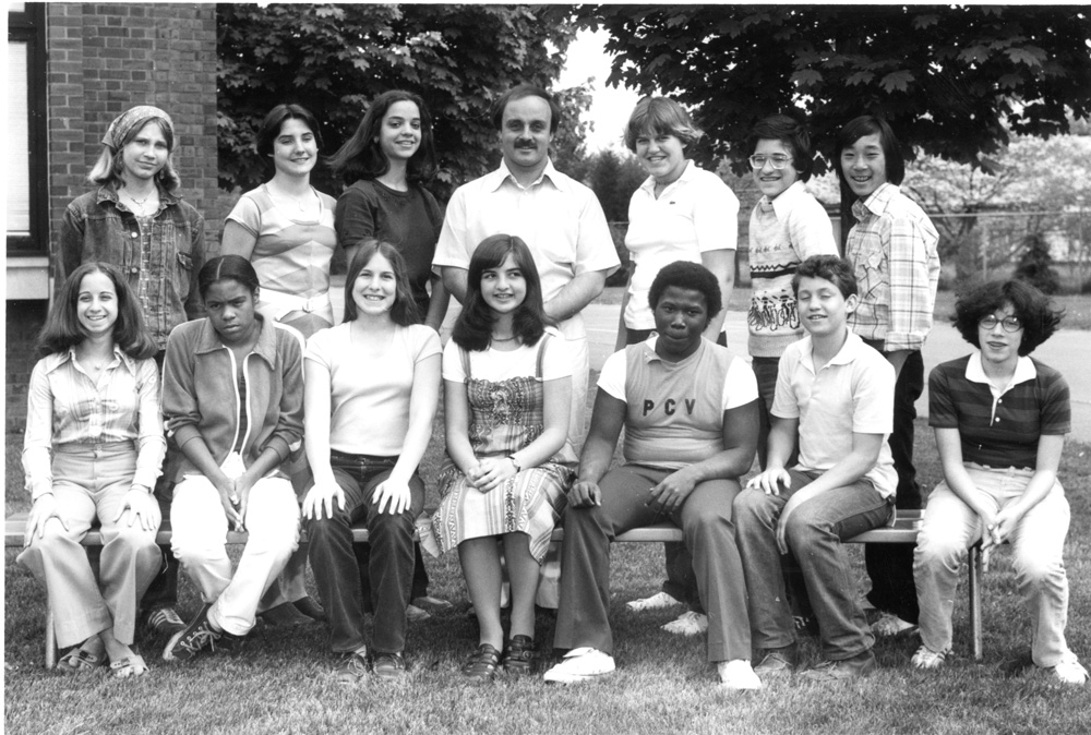 A John Witherspoon School class with teacher William D. Cirullo, 1977.