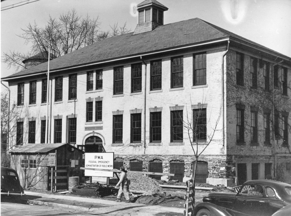 Witherspoon School under PWA renovations, 1938. Historical Society of Princeton